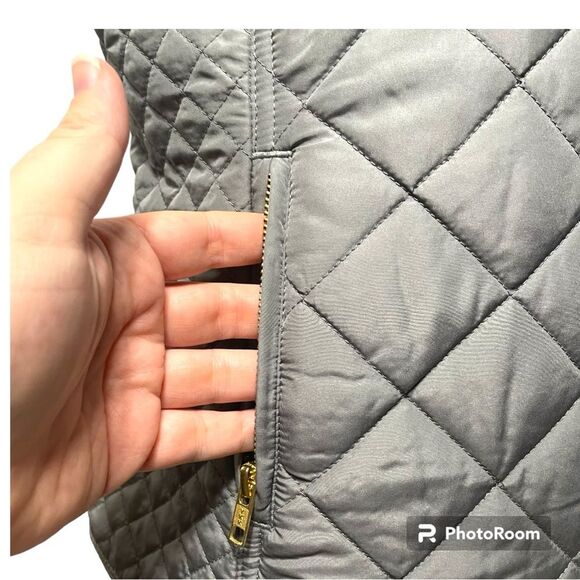 Crown & Ivy Quilted Sage Army Green Vest Size XL - Picture 4 of 9